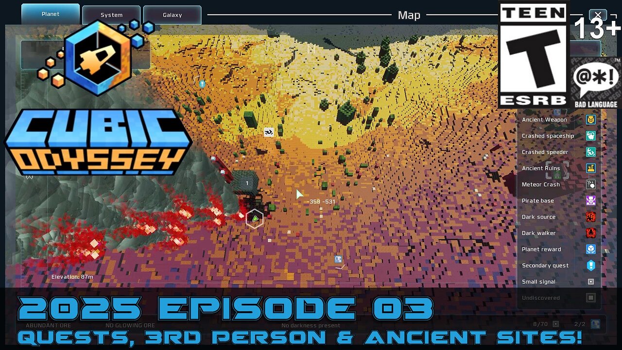 Cubic Odyssey (2025 Episode 03) NPC Quests, 3rd Person & Ancient Sites!