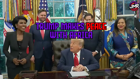 Trump signs PEACE DEAL to end African war & reporter shocks trump!