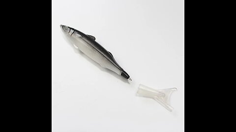 Cute Fish Ballpoint Pen, for Gift, School, Office, Student (5-Pack, Silver)