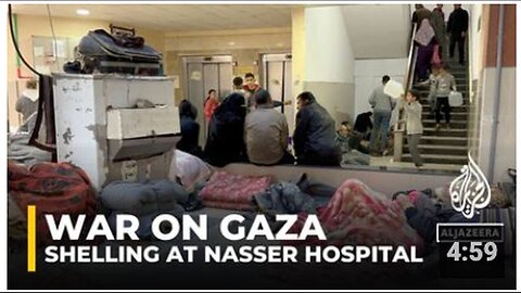 "Nasser Hospital's Main Building Continues to Face Israeli Shelling"