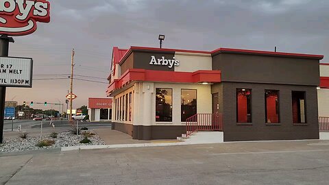 @Arbys with a beautiful Oklahoma sunset.