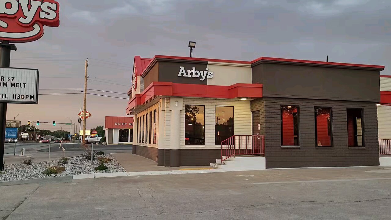 @Arbys with a beautiful Oklahoma sunset.