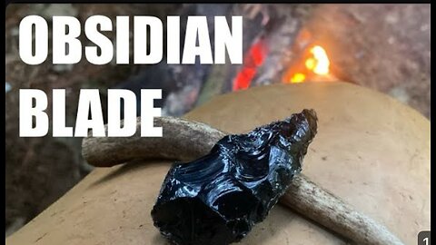 Making an Obsidian Spearhead in the Woods