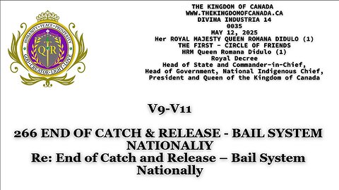 ROYAL DECREE 266 END OF CATCH & RELEASE - BAIL SYSTEM NATIONALITY Re: End of Catch and Release –