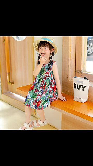 Summer Girl Dress Sleeveless Kids Sundress