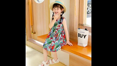 Summer Girl Dress Sleeveless Kids Sundress