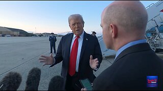 President Trump speak with Press at Joint Base Andrews