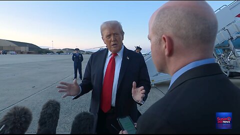 President Trump speak with Press at Joint Base Andrews