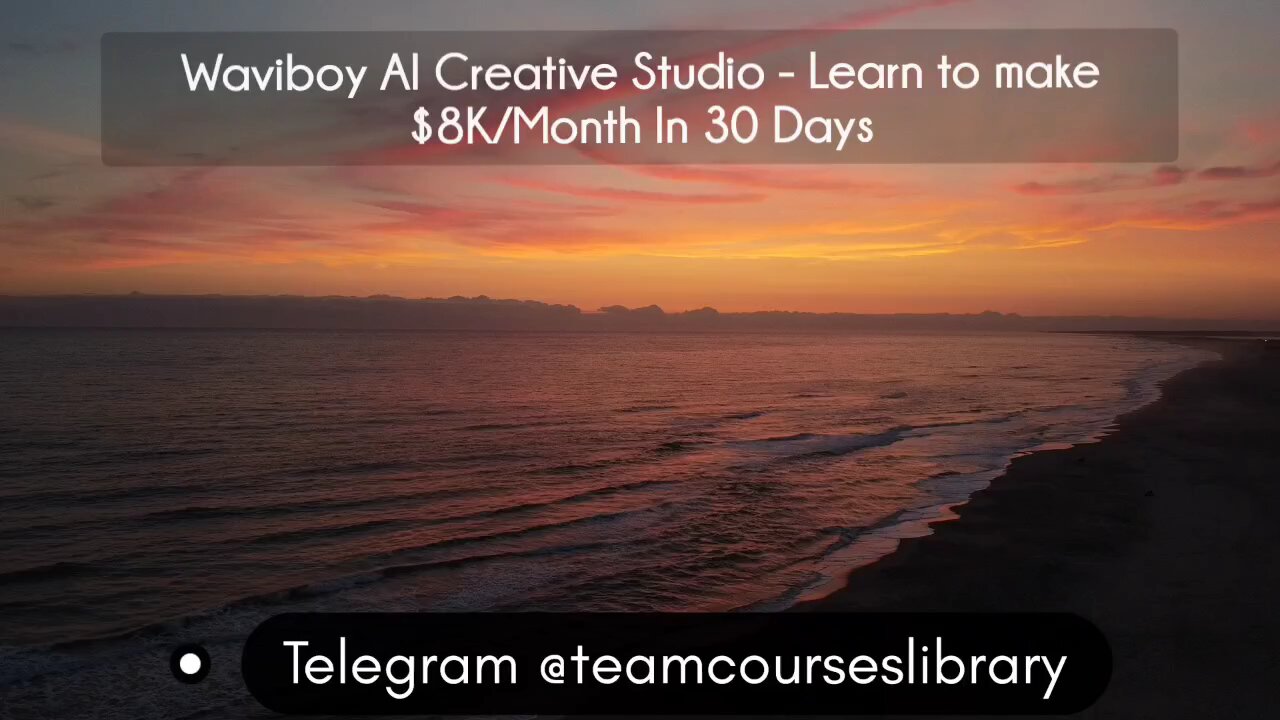 (courseslibrary.com)Waviboy AI Creative Studio - Learn to make $8K/Month In 30 Days