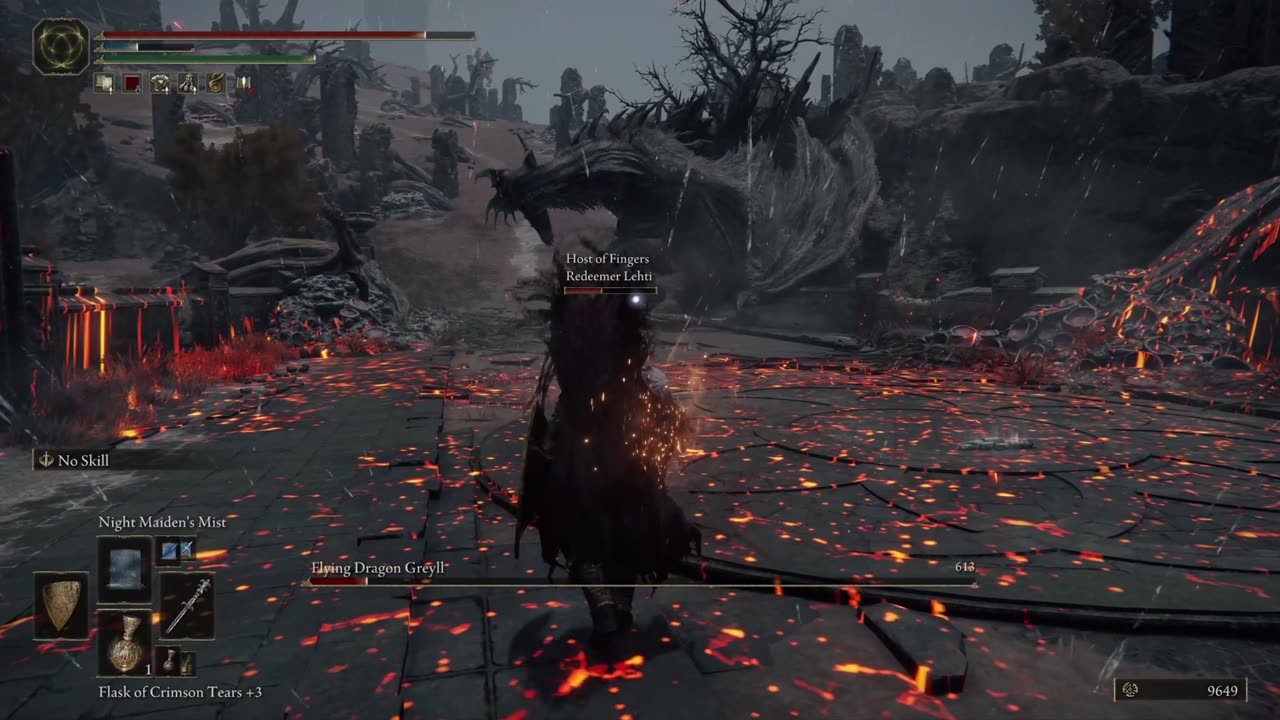 Elden Ring PC | Flying Dragon Greyll boss fight co-op w/1 summoned player on NG