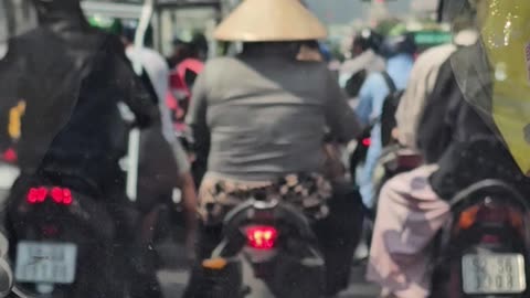 A Sea of Helmets in HCMC VIETNAM