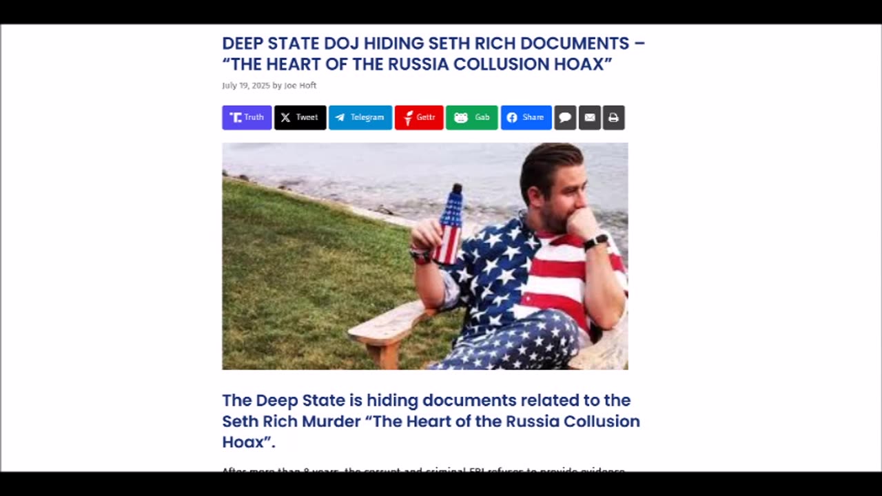 Deep State DOJ Hiding Seth Rich Documents