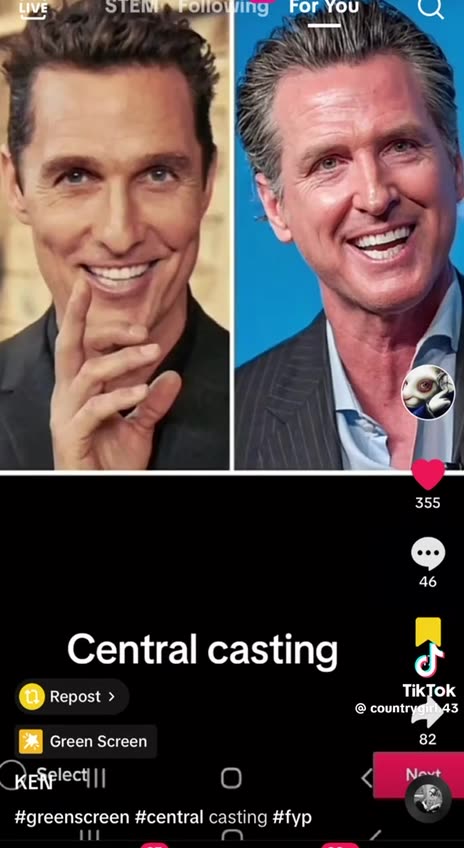 Central Casting "Gavin Newsom"