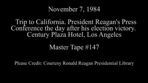 President Reagan's First Press Conference the day after his Election Victory