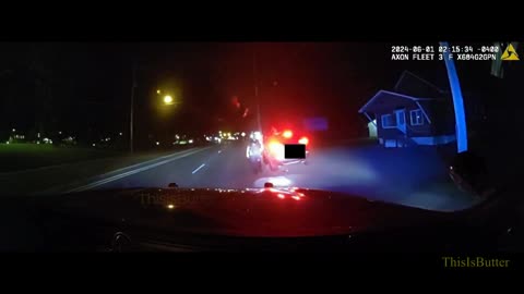 Body, dashcam shows off-duty Ludington officer swerving, running stop sign before cams are turned off