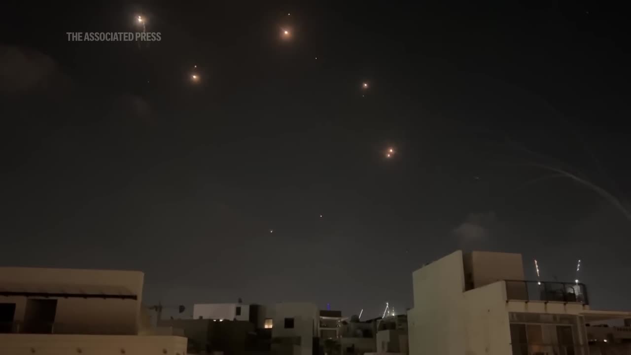 Interceptions in Tel Aviv after Iran missile attack on Israel