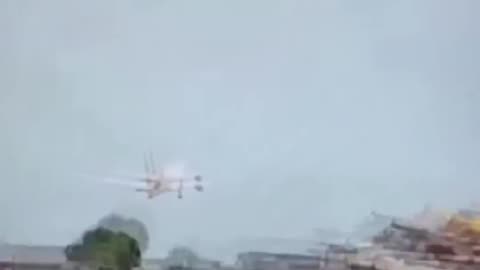 Ahmedabad Plane Crash: Shocking Visuals Of Moment Aircraft Went Down In Gujarat, Watch Video