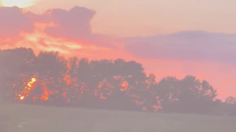 Sunset from a Train