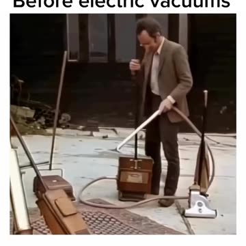 Life before electric vacuums...