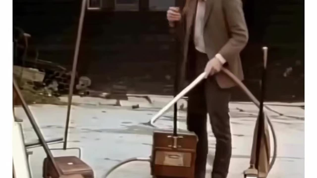 Life before electric vacuums...