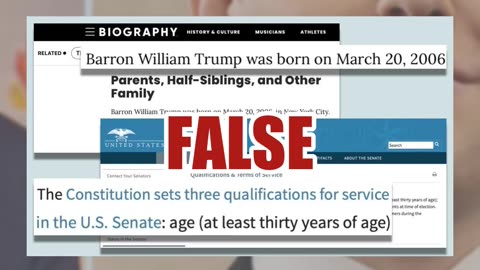 Fact Check: Barron Trump Did NOT Announce 2028 Senate Run And He's Too Young To Serve In Senate