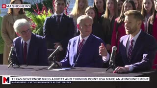 🇺🇸 Texas Governor Greg Abbott & Turning Point USA Make an Announcement from Governor's Mansion [LIVE]
