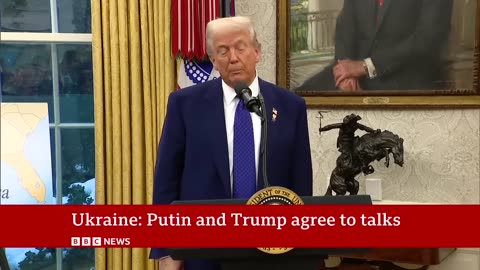 Ukraine war talks start now, President Trump says after call with President Putin | BBC News