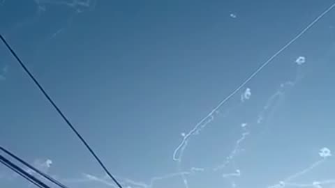 Crazy documentation of the barrage and the interceptions minutes ago