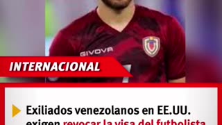 Exiliados venezolanos en EE UU exigen que se revoque la visa del joven futbolista Matías Lacava