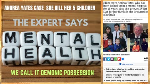 ANDREA YATES DROWN HER (5) CHILDREN AFTER BEING GROOMED BY DEMONS AS A CHILD