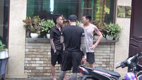 laugh riot breaks out during random vietnam alley prank