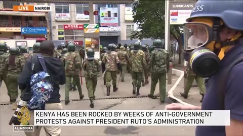 Kenyan police deploy tear gas and stun grenades on protesters as cabinet ministers are sworn in