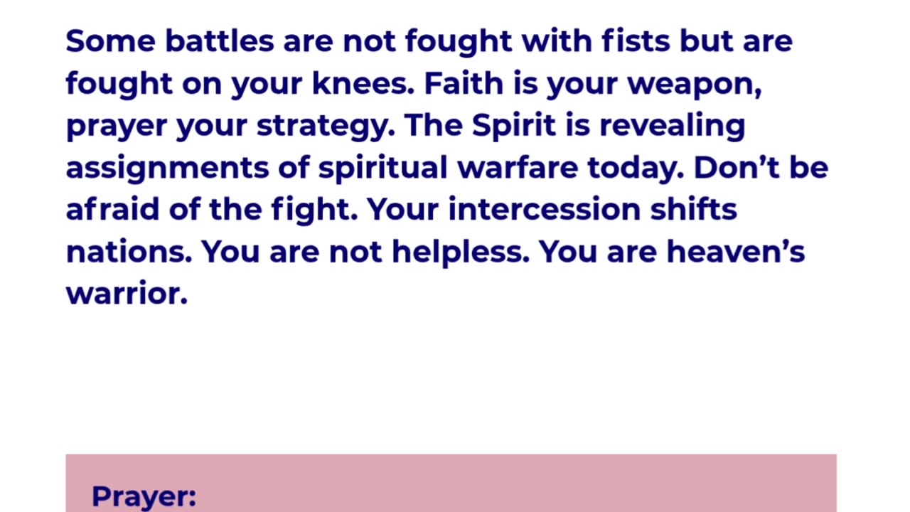 Faith That Wars in the Spirit