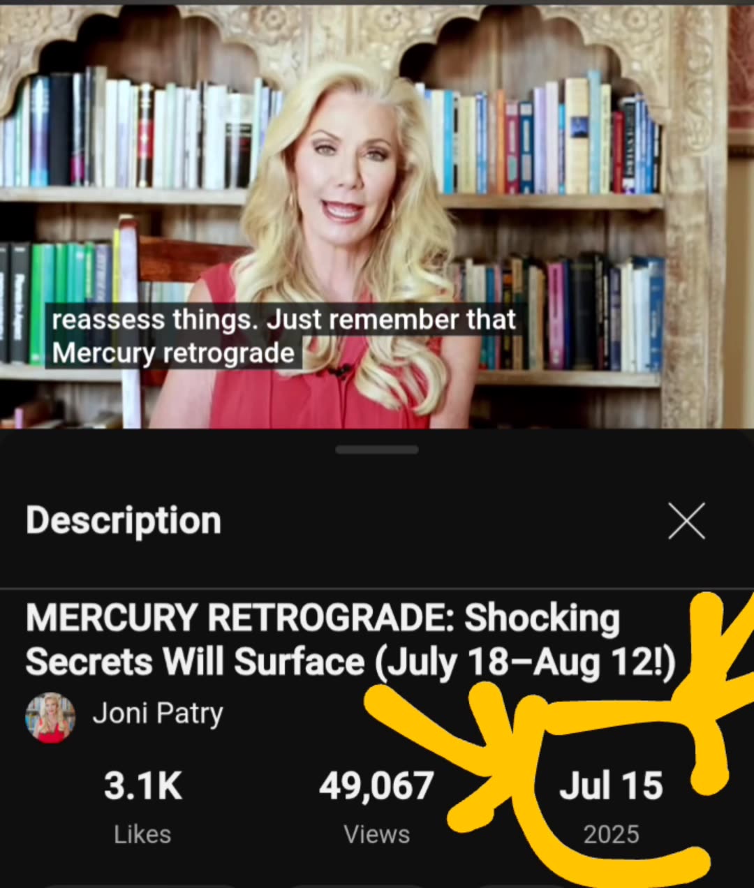 Joni Patry 7/15 forecast: Mercury Retrograde 7/18-8/12 will expose US Govt hidden truth