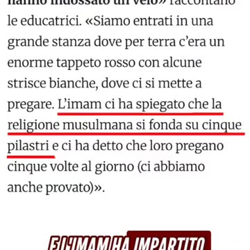 🚨 Portano dei bambini dell'asilo in gita in Moschea.