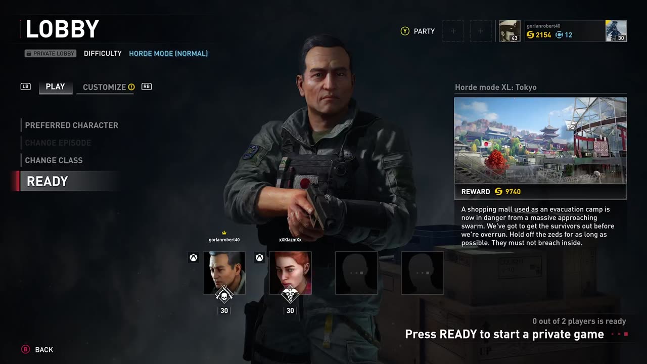 running horde mode