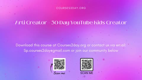 [GET] Arti Creator – 30 Day YouTube Kids Creator