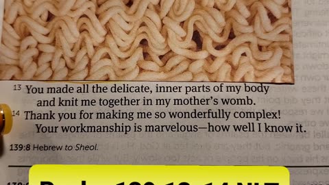You made all the delicate, inner parts of my body & knit me together in my mother’s womb