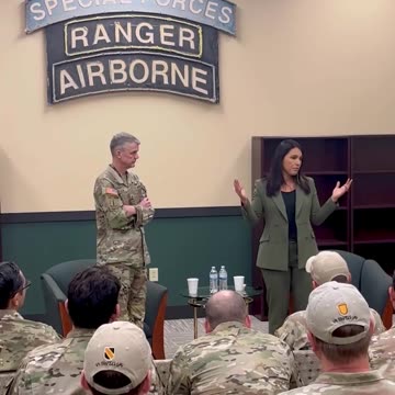 🚨🔥DNI Tulsi Gabbard: At Camp Mackall this morning !