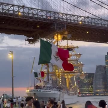 Mexican Ship Hits NYC Bridge