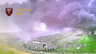 Two Russian Tanks Destroyed After Getting Hung Up in Anti-Tank Trenches