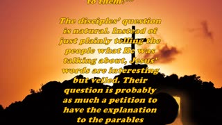 Matthew 13:10 - Daily Bible Verse Commentary