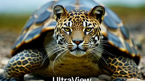 Awesome Leopard Turtle 😍 #leopard #turtle #ai #viralvideo #shorts #lo...