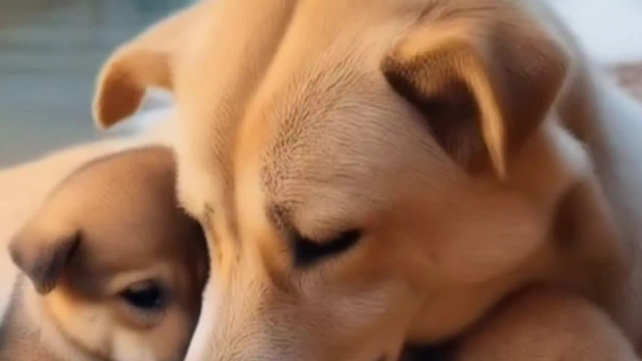 Very cute, three dogs.