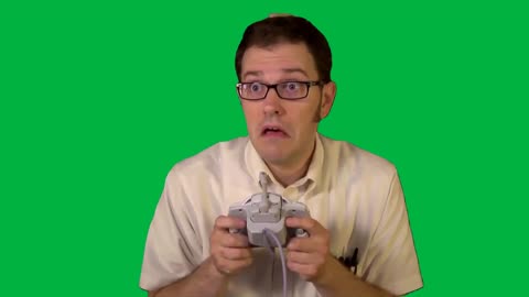 AVGN gets scared and covers his eyes green screen