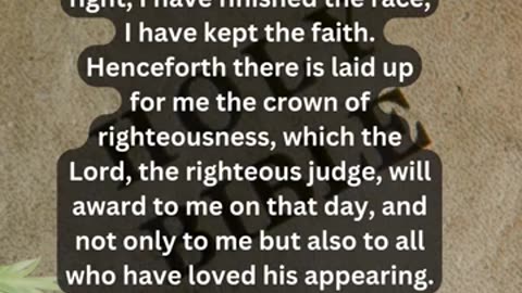 Journey of faith and spiritual growth 2 Timothy 4:6-8 Daily Bible Verse
