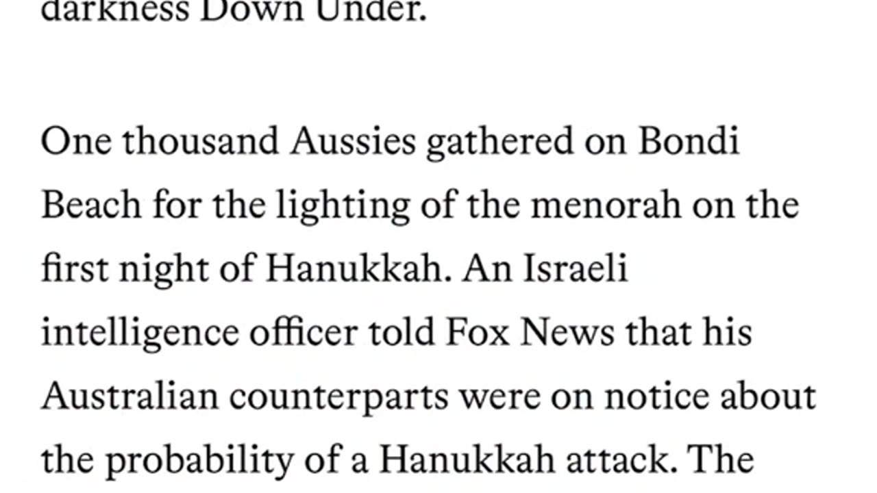 The Bondi False Flag is for the sleepers, observe, not absorb