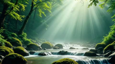 Tranquil River Flow – Background Noise for Focus & Serenity