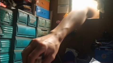 A giant in the window