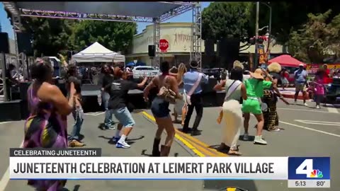 Juneteenth celebration at Leimert Park village